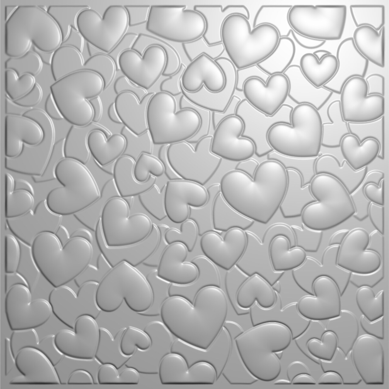 Creative Expressions Heart To Heart 8 in x 8 in 3D Embossing Folder
